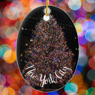 New York City Rockefeller Center Julgran Julgransprydnad Keramik