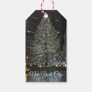 New York City Rockefeller Center Julgran NY Presentetikett