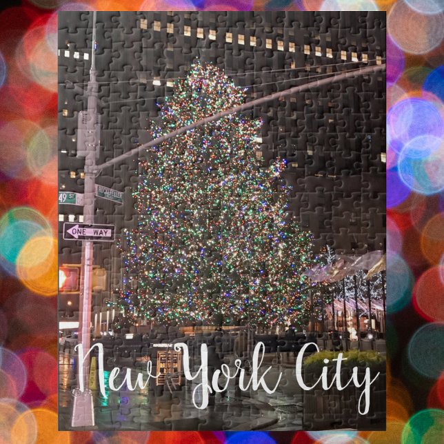 New York City Rockefeller Center Julgran Pussel (NYC Christmas tree)