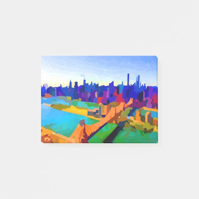 New York City Roosevelt Island Skyline Post-it Block (Framsida)