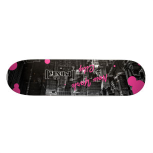 New York City [rosor] Old School Skateboard Bräda 18 Cm