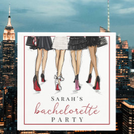 New York City Sängkammarflickmodeillustration Pappersservett