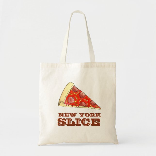 New York City Segce NYC Pepperoni Pizza Tote Tygkasse (Framsidan)
