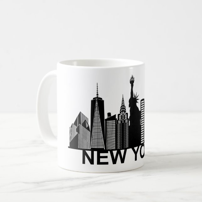 New York City silhouette Kaffemugg (Framsida vänster)