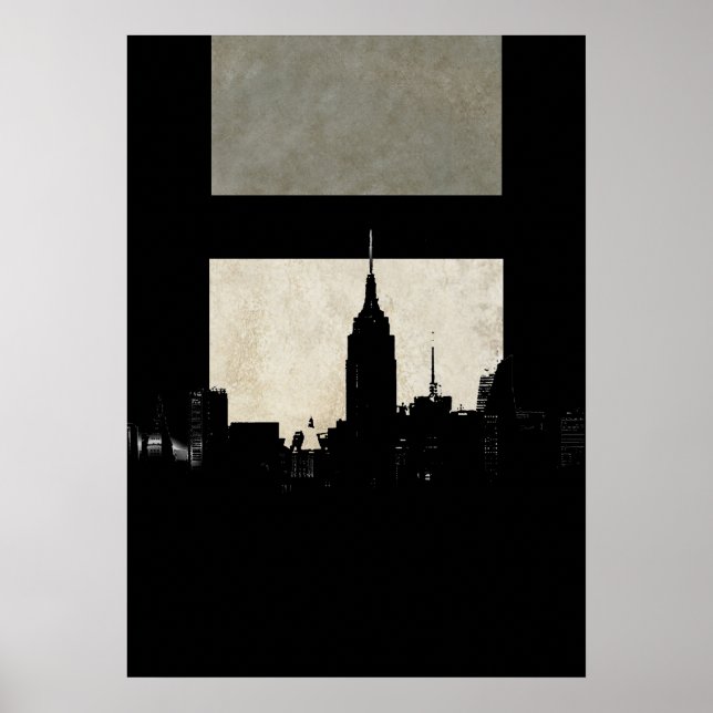 New York City Silhouette Pop Art Poster (Framsidan)