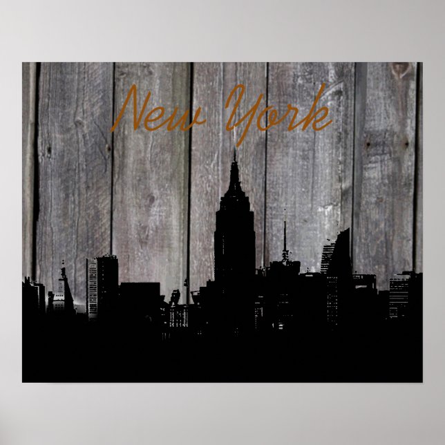 New York City Silhouette Pop Art Poster (Framsidan)