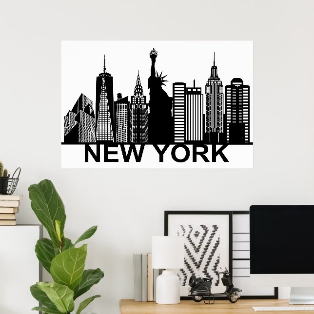 New York City silhouette Poster (Hemmakontoret)