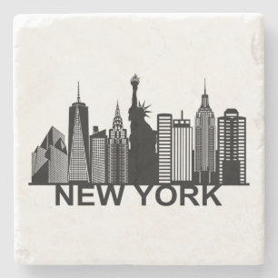 New York City silhouette Stenunderlägg