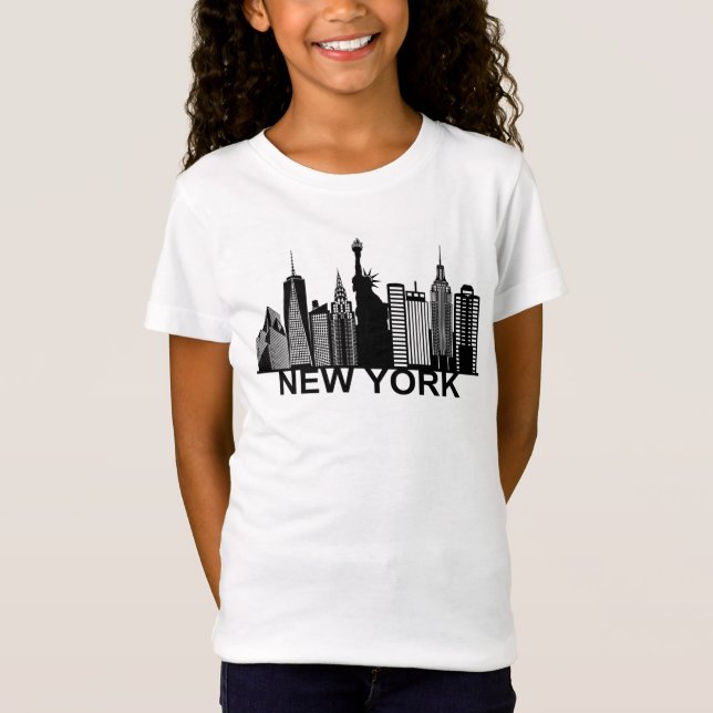 New York City silhouette T Shirt (Framsida)