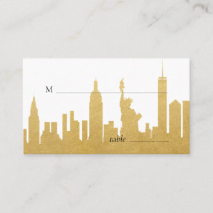 New York City Siluett Guld NYC Eskort Kort