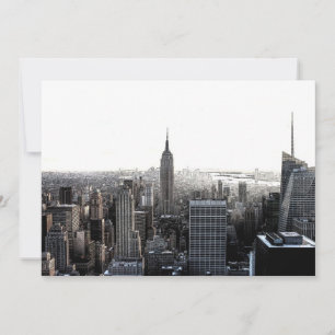 New York City Siluett Inbjudan