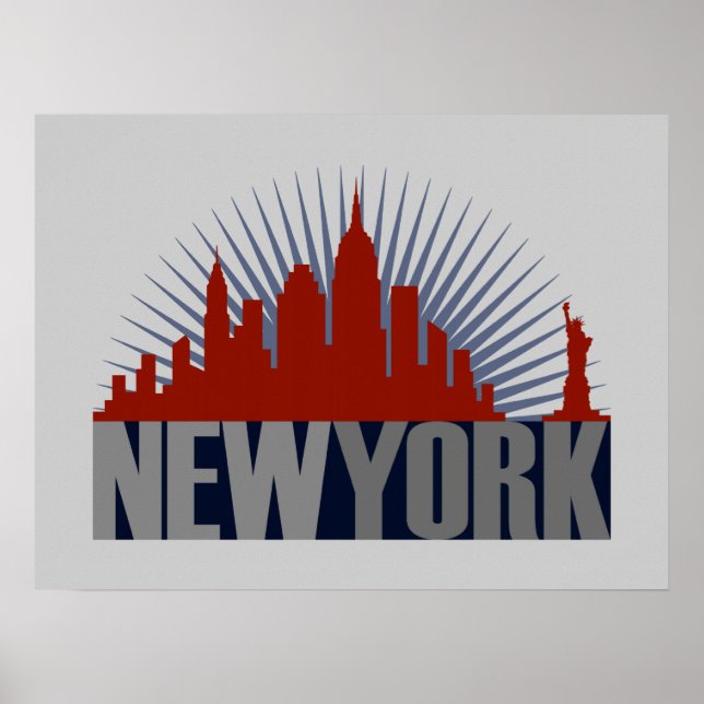 New York City Siluett Poster (Framsidan)