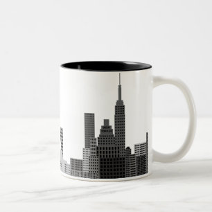 New York City Siluett Två-Tonad Mugg