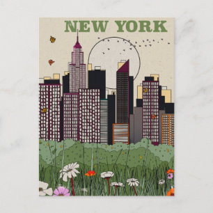 New York City Siluett Vykort
