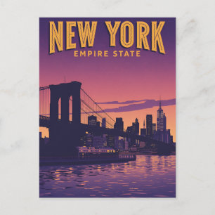 New York City Siluett Vykort