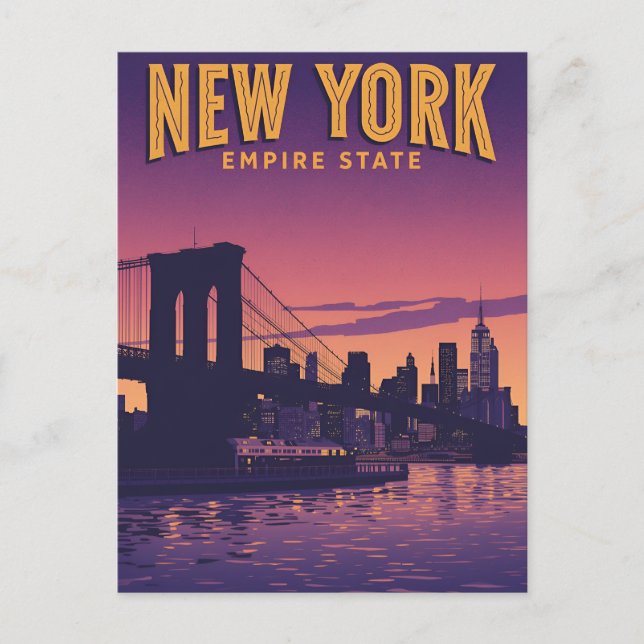 New York City Siluett Vykort (Framsida)