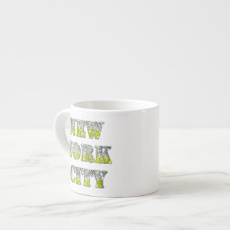 New York City Silver Guld Glitter Espressomugg
