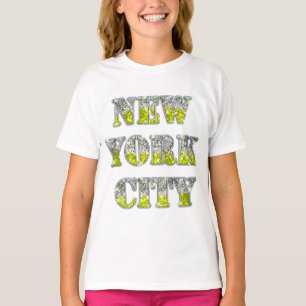 New York City Silver Guld Glitter Tee