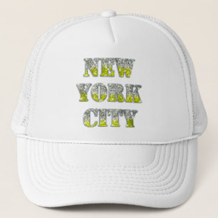 New York City Silver Guld Glitter Truckerkeps