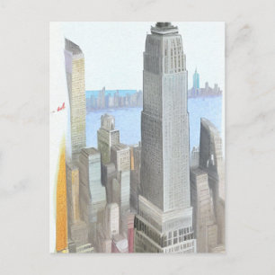 New York City Sketch Art Card Vykort