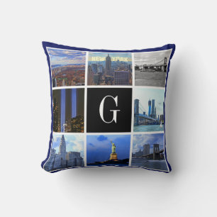 New York City Skyline 8 Bild Foto Collage Kudde