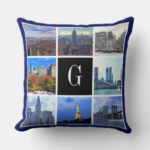 New York City Skyline 8 Bild Foto Collage Kudde
