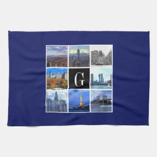 New York City Skyline 8 Fotokollage Kökshandduk