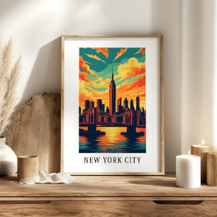 New York City Skyline Affisch