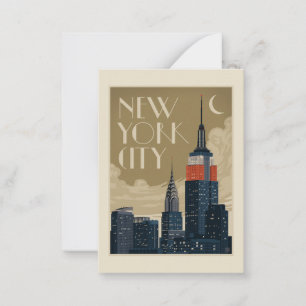 New York City Skyline Anteckningskort