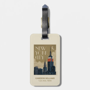 New York City Skyline Bagagebricka