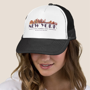 New York City Skyline. Boroughs and Coordinates Keps