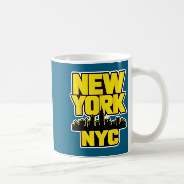 New york city skyline bronx queens manhattan state kaffemugg (Höger)