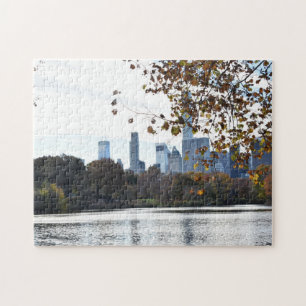 New York City Skyline Central Park Sjö NYC Photo Pussel