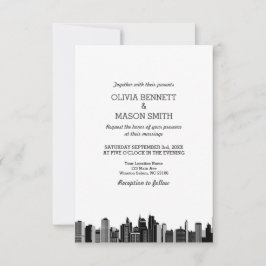 New York City Skyline Cityscape Wedding bjudande Inbjudningar