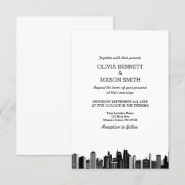 New York City Skyline Cityscape Wedding bjudande Inbjudningar