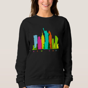 New York City Skyline Colorful New Yorker Cityscap T Shirt