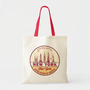 New York City Skyline Emblem Tygkasse