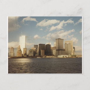 New York City Skyline före 20.11 Twin Torn Vykort