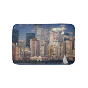 New York City Skyline från Hudson River Badrumsmatta