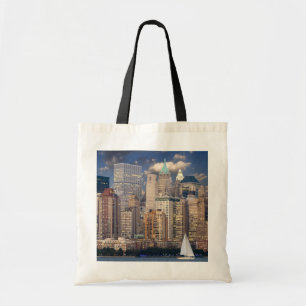New York City Skyline från Hudson River Tygkasse