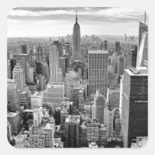 New York City Skyline Fyrkantigt Klistermärke
