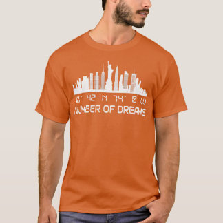 New York City Skyline GPS Coordinates Manhattan T Shirt