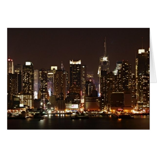 New York City Skyline Hälsningskort (Framsidan Horizontal)
