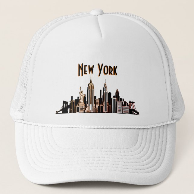 New York City Skyline Hat Keps (Framsida)