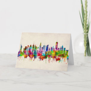 New York City Skyline Helgkort