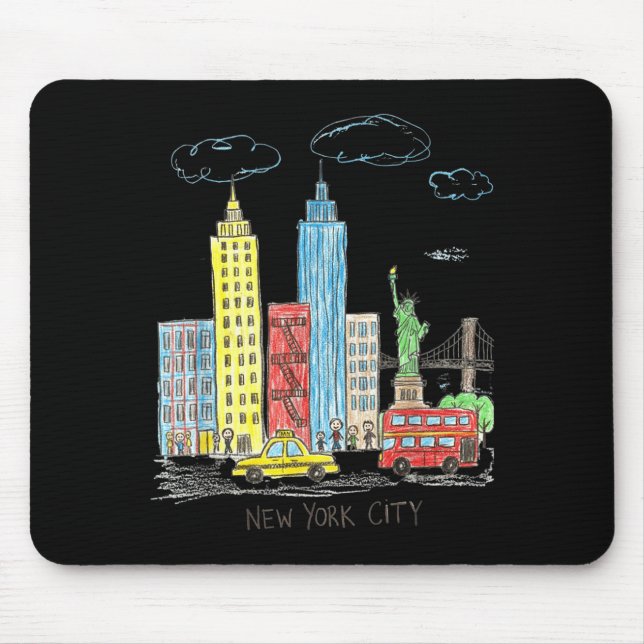 New York City Skyline Illustration Urban Kids Art  Musmatta (Framsidan)