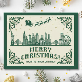 New York City Skyline jul-Helgdag vykort