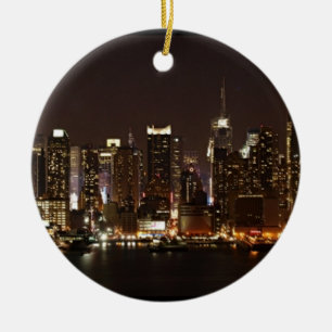 New York City Skyline Julgransprydnad Keramik