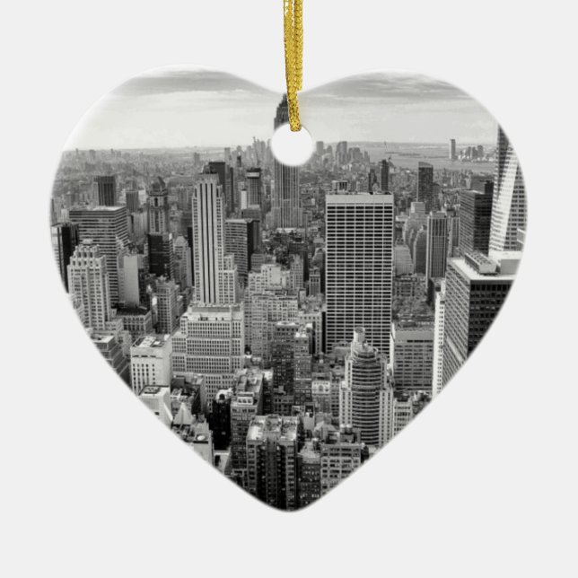 New York City Skyline Julgransprydnad Keramik (Framsidan)