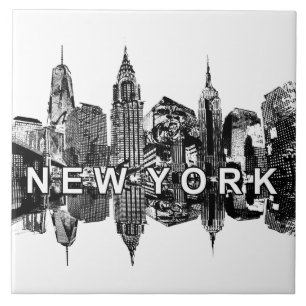 New York City Skyline Kakelplatta